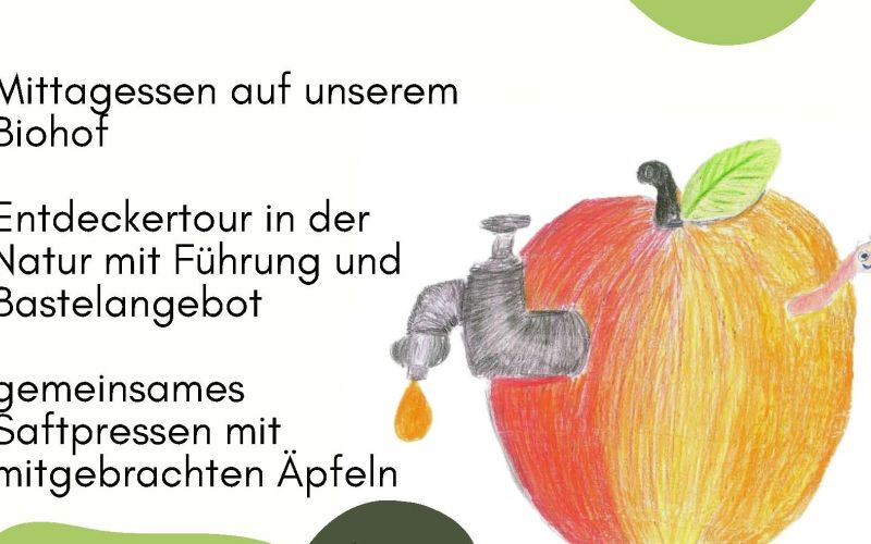 Flyer für das Kinder Saftpressen